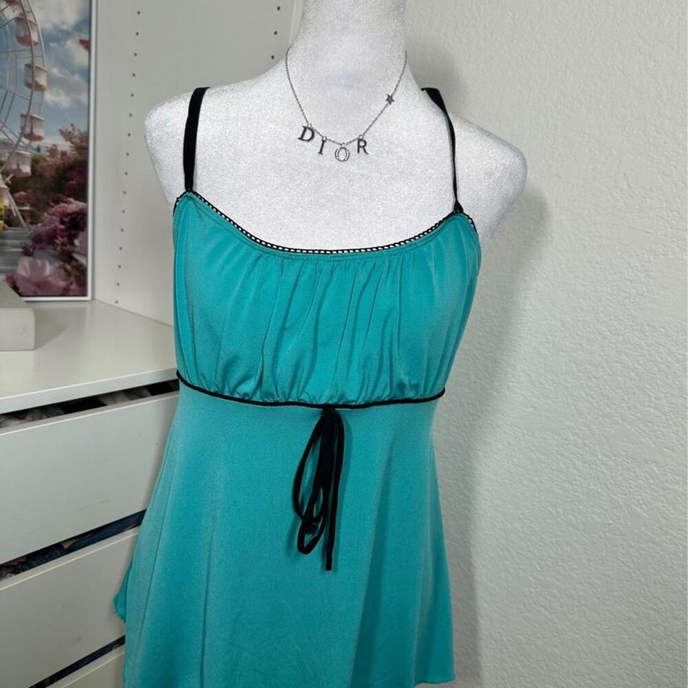 Teal babydoll dress top